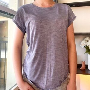 lululemon athletica Heathered Purple Short Sleeve Tee